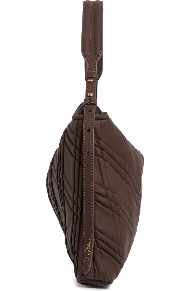 Sam Edelman Peddy Faux Suede Shoulder Bag, Alternate, color, Dark Brown