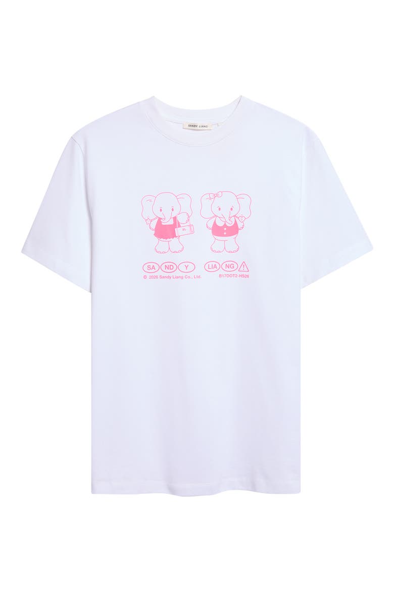 Peanut Boxy Cotton Graphic T-Shirt, Alternate, color, WHITE