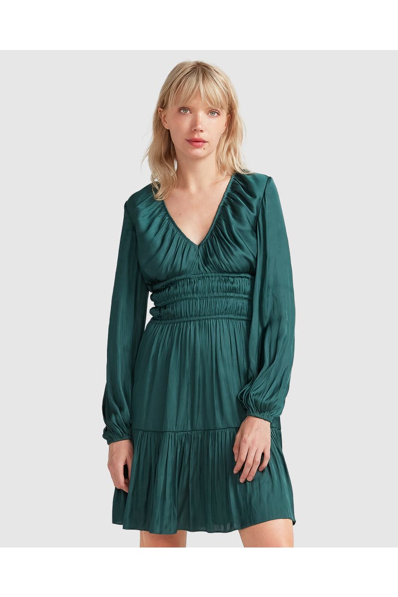 Serendipity Long Sleeve Dress, Main, color, Dark Green
