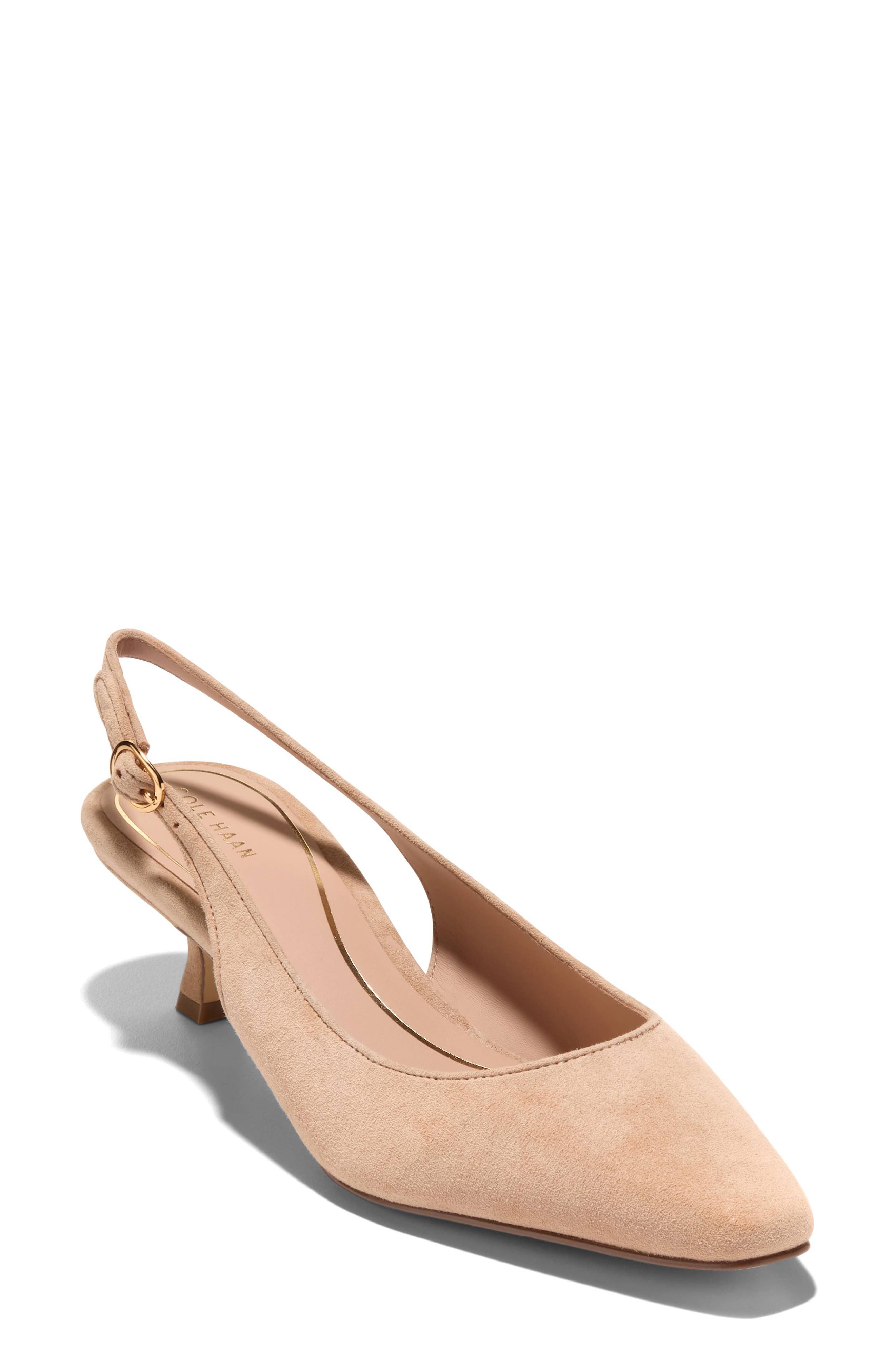Tyldie Kitten Heel Slingback Pump, Main, color, TUSCAN SAND SUEDE
