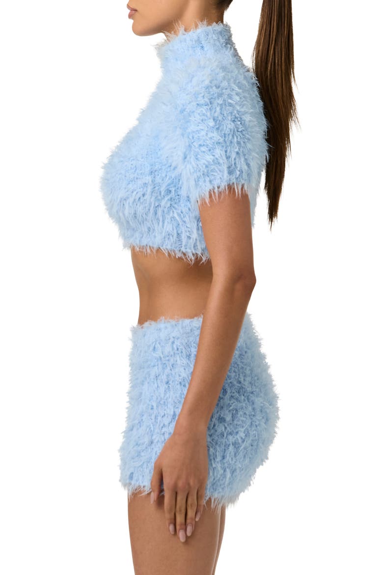 Furry Knit Crop Sweater, Alternate, color, BLUE MIST