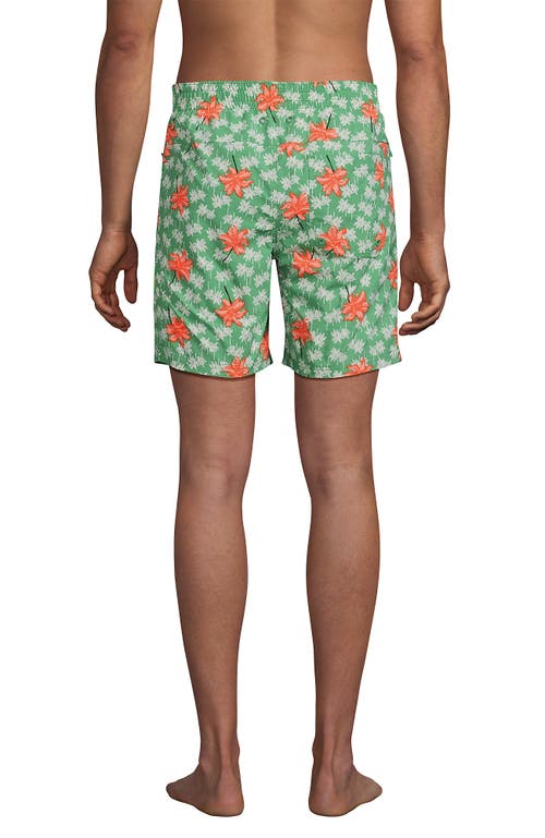 Lands' End 7 Inch Volley Hydroliner Swim Trunks In Green