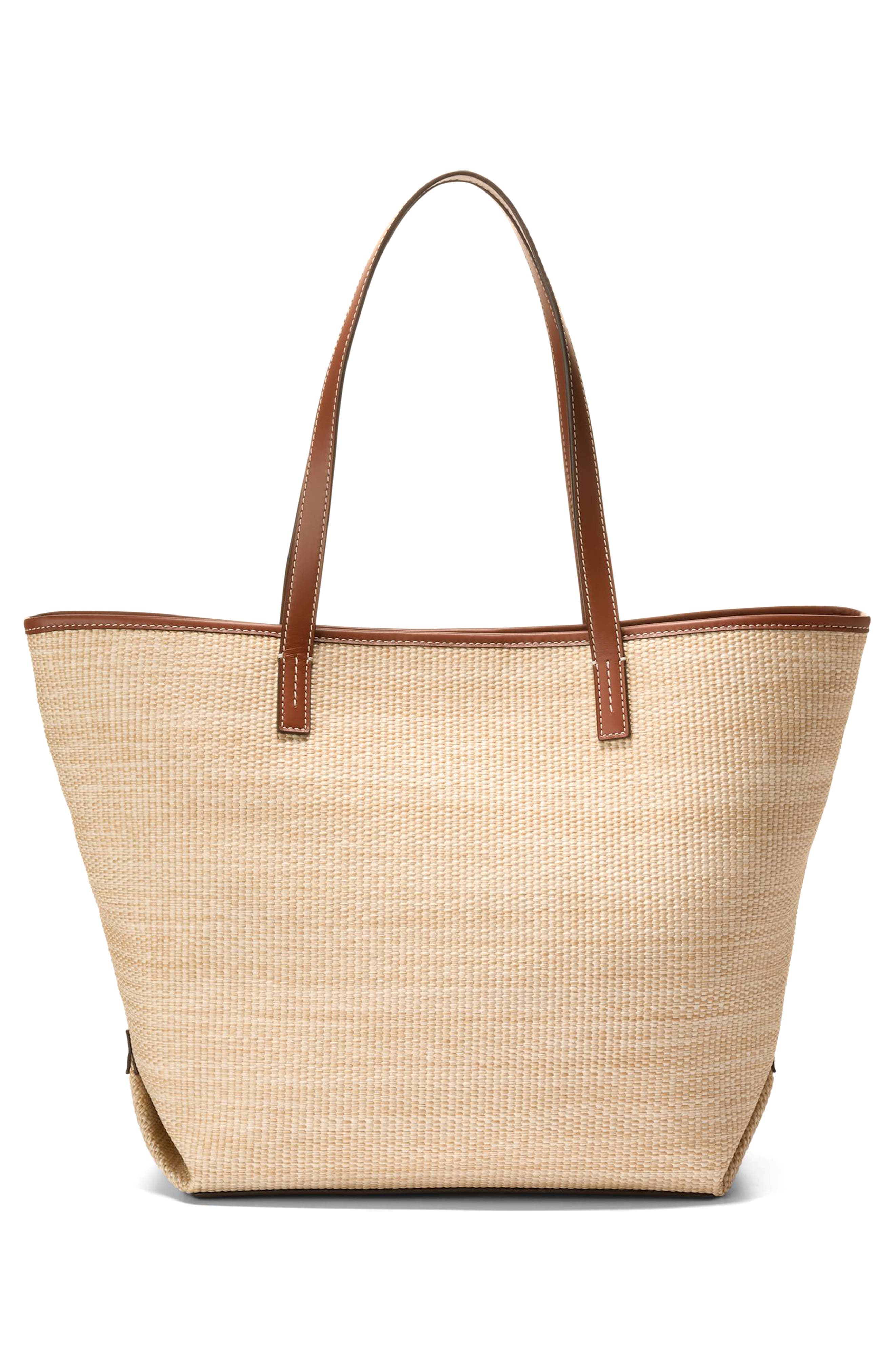 Cole Haan Nantucket Tote Bag, Alternate, color, Natural Straw/ Tan Trim