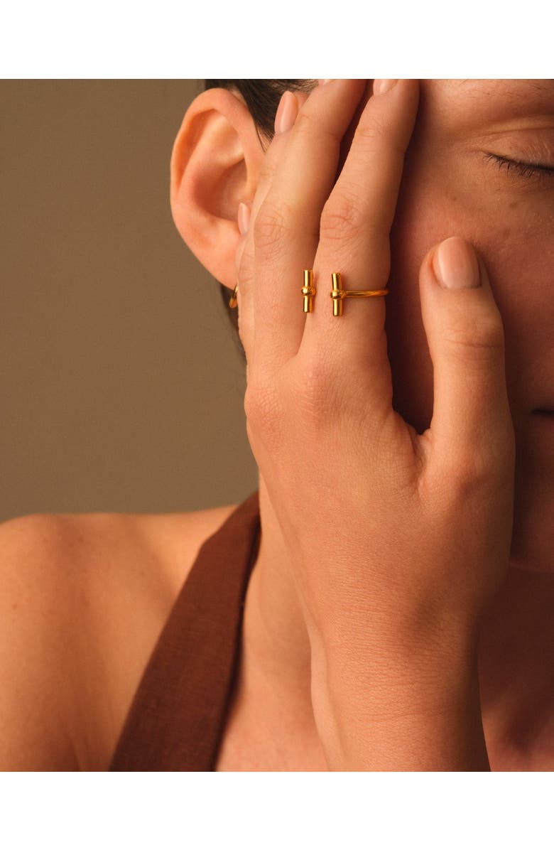 Katie Loxton Themis Waterproof Gold T-Bar Ring, Alternate, color, Gold