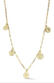 SPHERA MILANO 14K Gold Plated Sterling Silver Coin Charm Necklace
