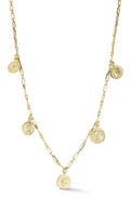 SPHERA MILANO 14K Gold Plated Sterling Silver Coin Charm Necklace