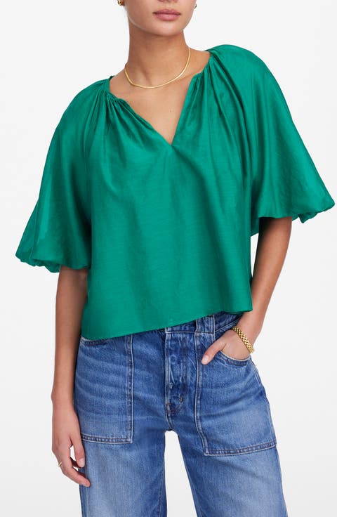 Bubble Sleeve Top