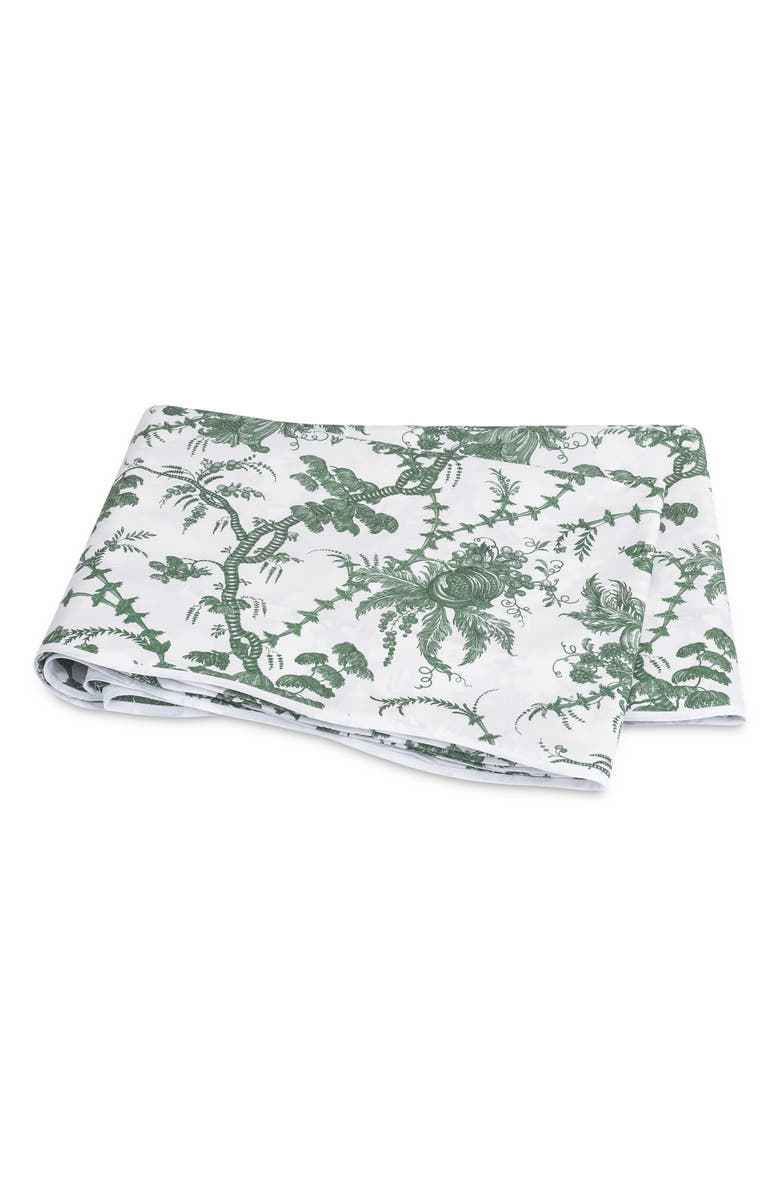 Matouk San Cristobal 500 Thread Count Cotton Flat Sheet, Main, color, Green