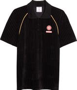 Casablanca Raglan Sleeve Rib Velour Polo