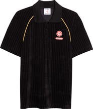 Casablanca Raglan Sleeve Rib Velour Polo