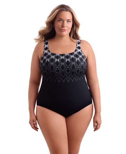 Scoopneck Zipper Tank Chlorine Resistant One-Piece Swimsuit