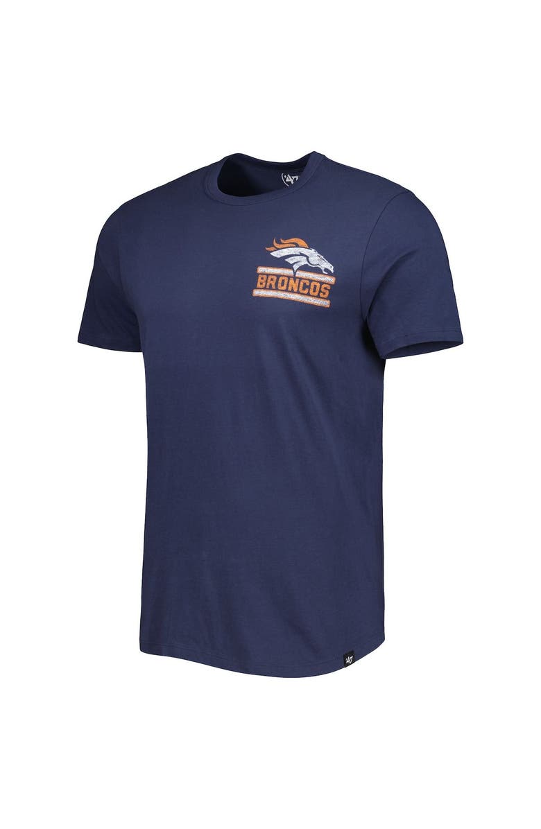 '47 Men's '47 Navy Denver Broncos Open Field Franklin T-Shirt, Alternate, color, Navy