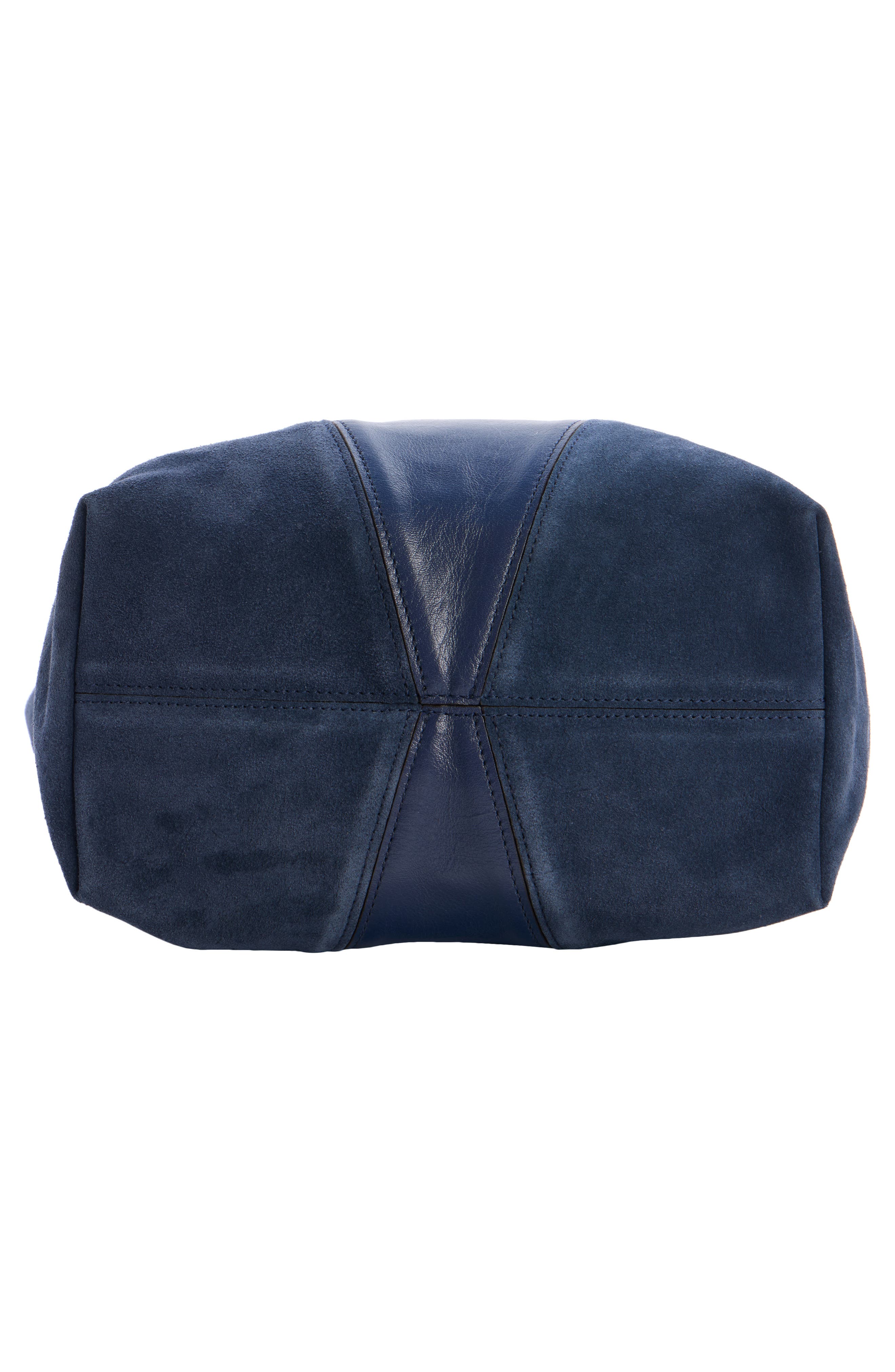 Medium Spin Leather & Suede Tote, Alternate, color, PARISIAN NIGHT