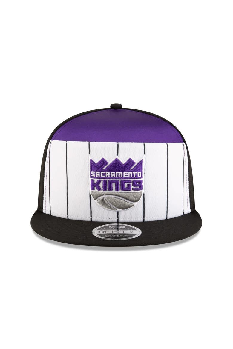Men's New Era  White/Black Sacramento Kings 2025 NBA Tip Off Split Panel 9FIFTY Snapback Hat, Alternate, color, White