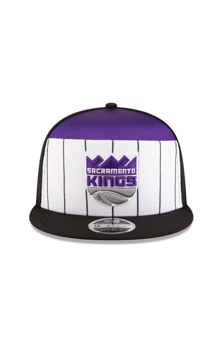 New Era Men's New Era  White/Black Sacramento Kings 2025 NBA Tip Off Split Panel 9FIFTY Snapback Hat, Alternate, color, White
