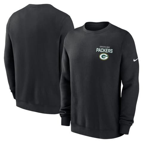 Men's Nike Black Green Bay Packers Primetime Club Fleece Pullover Sweatshirt
