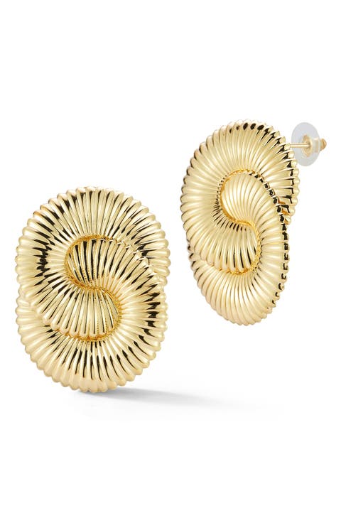 Ribbed Earrings