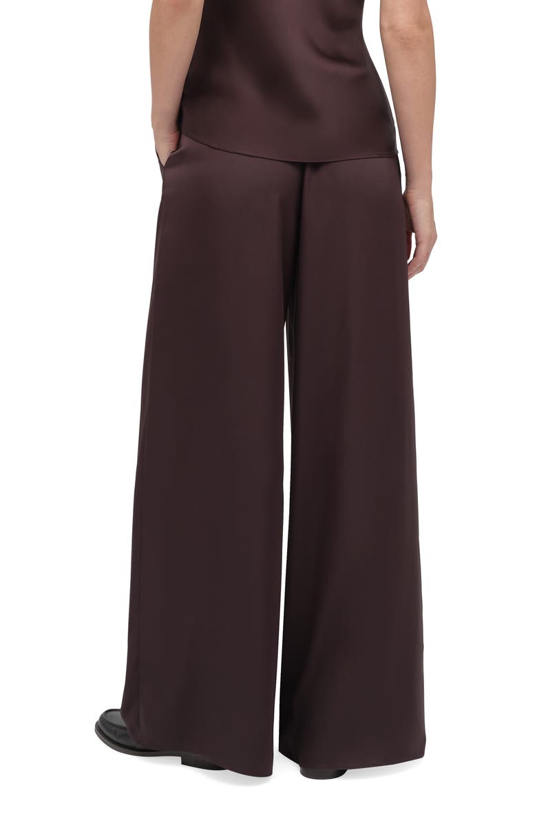 Favorite Daughter The Effortless Satin Wide Leg Pants, Alternate, color, Espresso