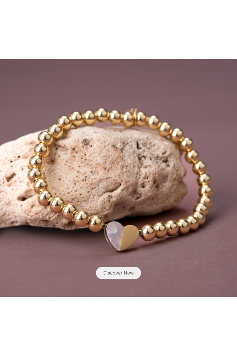 Give Hope Beaded Bracelet, Alternate, color, Gold