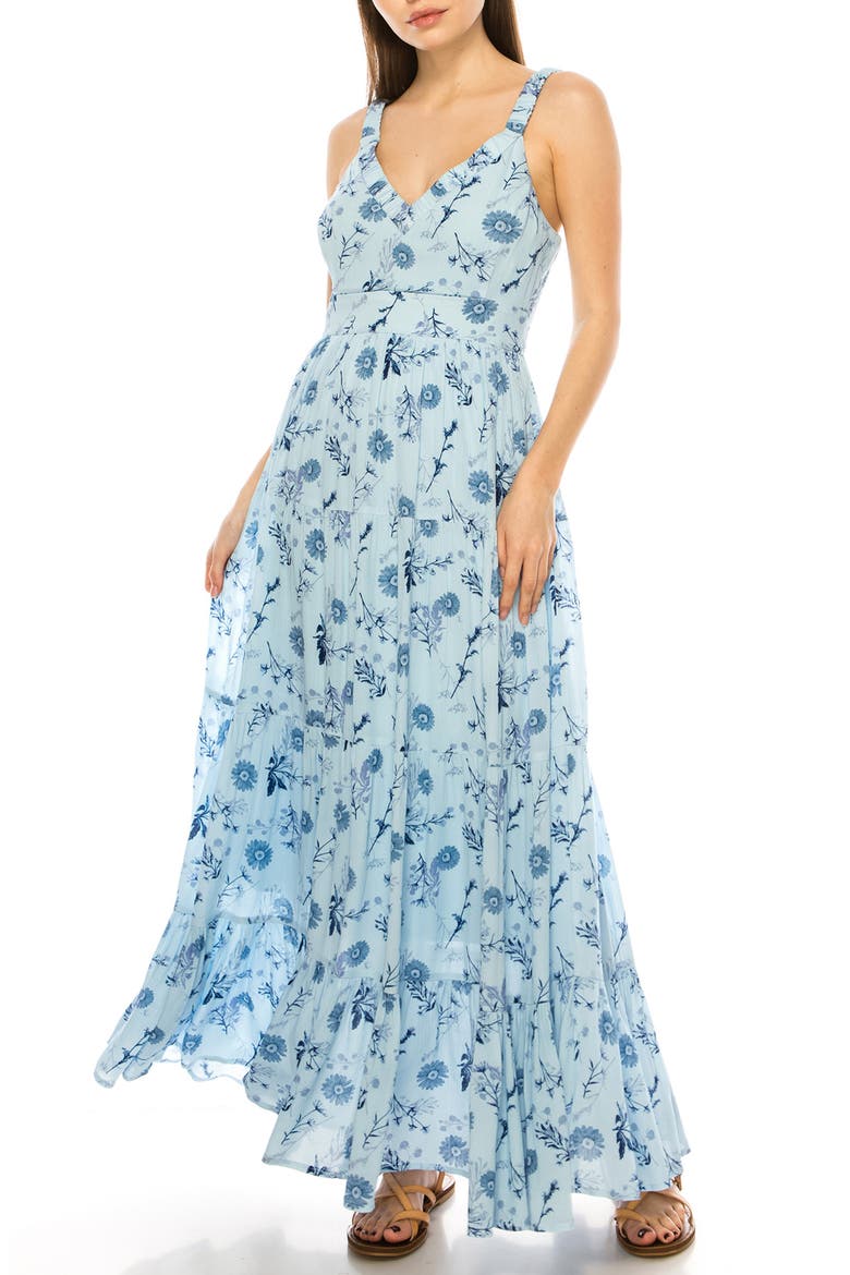 Floral Sundress, Main, color, BELLAD BLUE