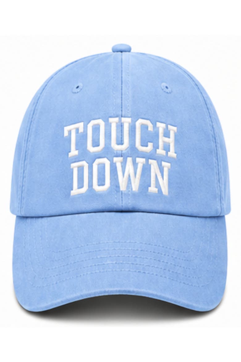 Touch Down Baseball Hat, Main, color, Blue