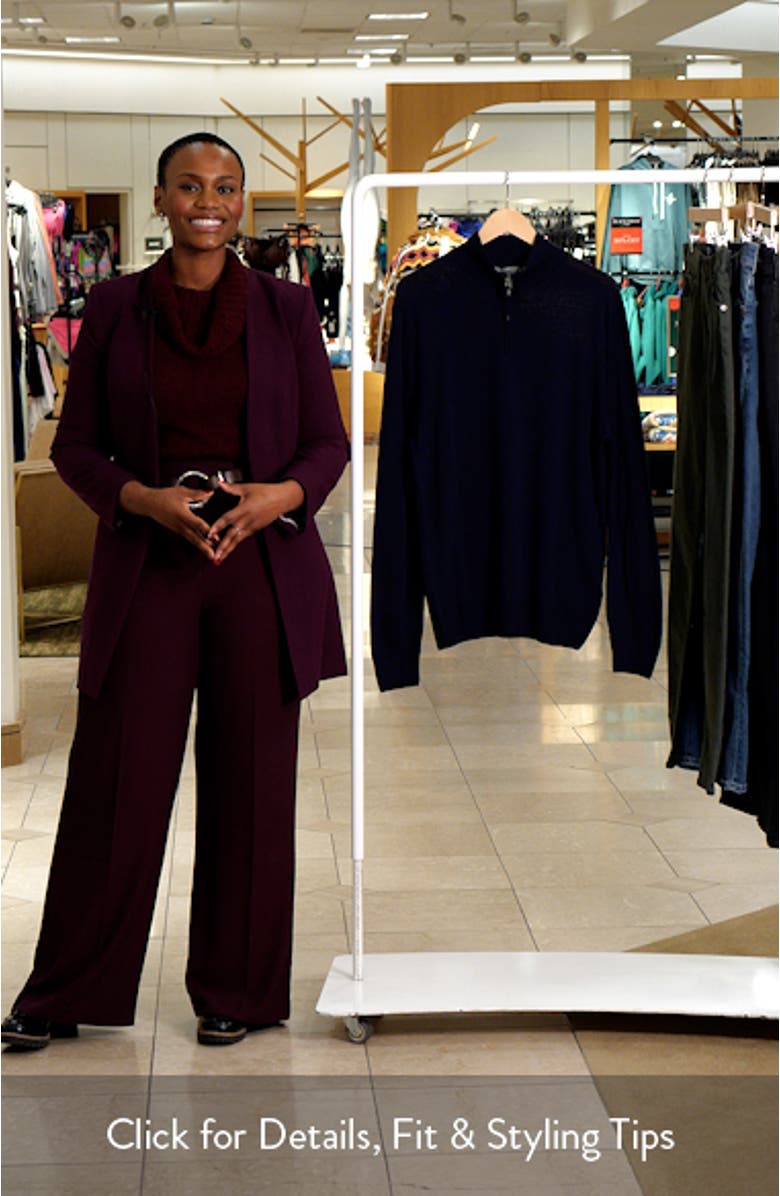 Quarter Zip Wool Blend Sweater, sales video thumbnail