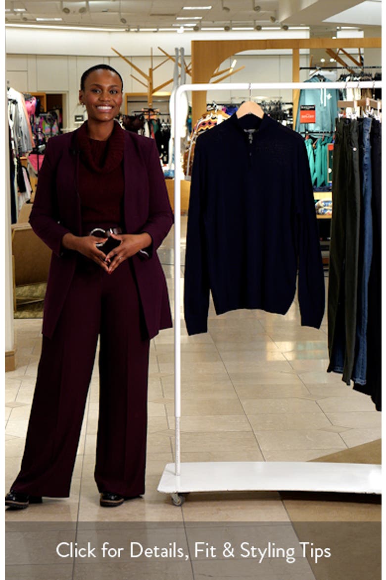 Quarter Zip Wool Blend Sweater video