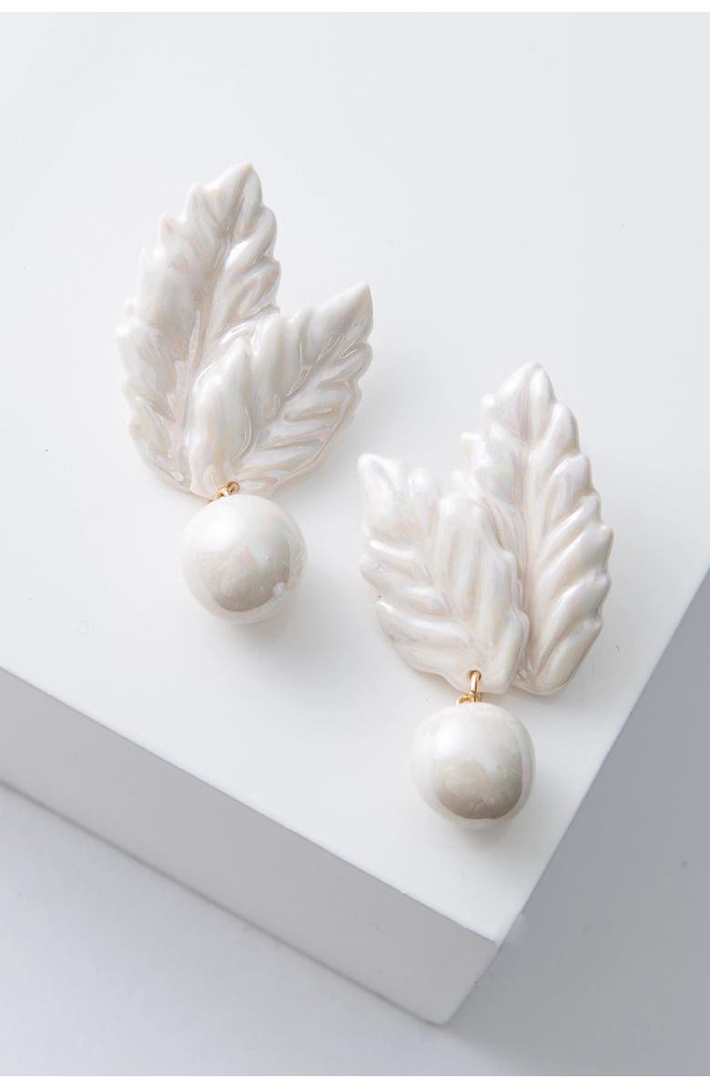 Noonday Collection Holly Drop Earrings, Main, color, White