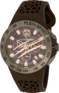 PLEIN SPORT Thunderstorm Chronograph Silicone Strap Watch, 43mm