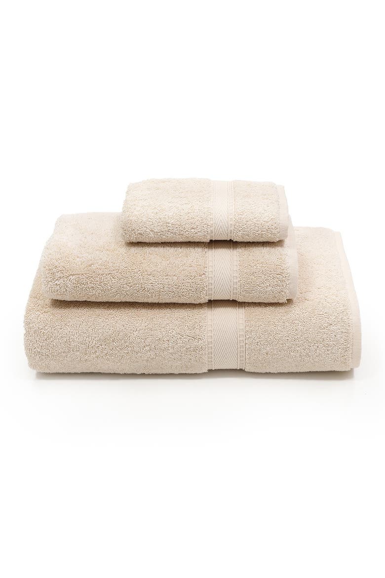 Sinemis Terry 3-Piece Towel Set - Beige, Main, color, BEIGE