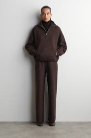 COS Boiled Merino Wool Wide-Leg Pants