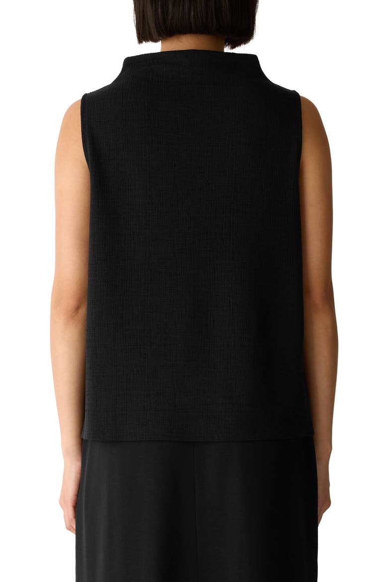 Funnel Neck Sleeveless Top, Alternate, color, BLACK