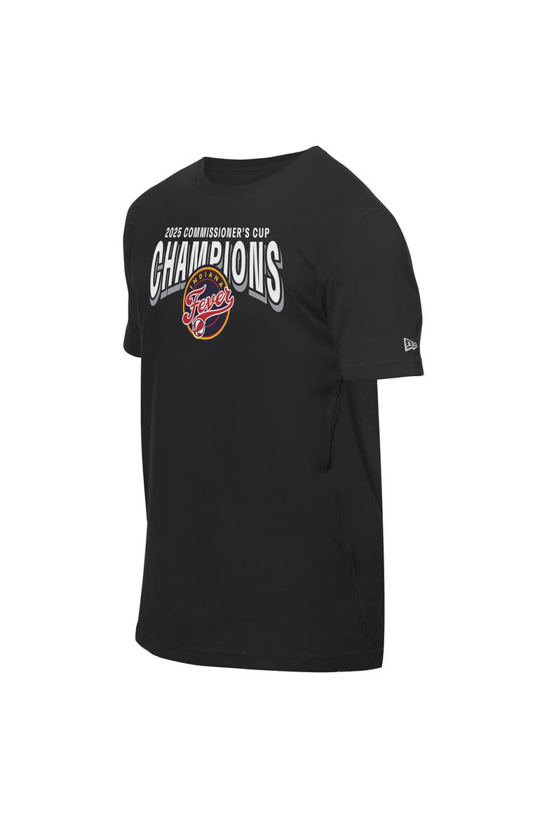 Unisex New Era  Black Indiana Fever 2025 WNBA Commissioner's Cup Champions T-Shirt, Alternate, color, Black