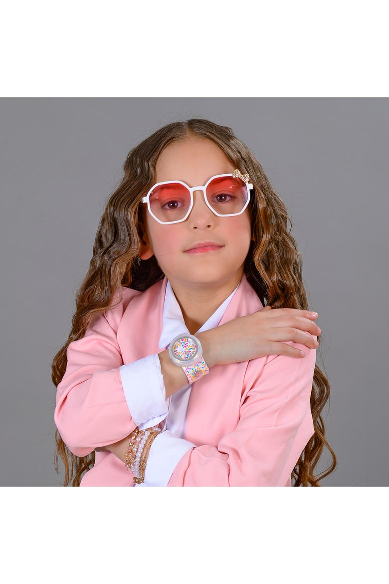 Slap Watch Sprinkles 9 Inch Silicone Slap Band, Alternate, color, Multicolored