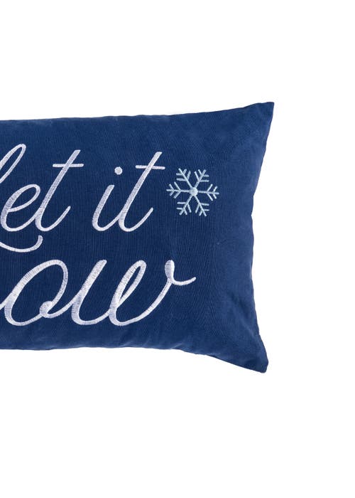 C & F Home C&f Home Let It Snow Pillow, 12" X 24" In Blue