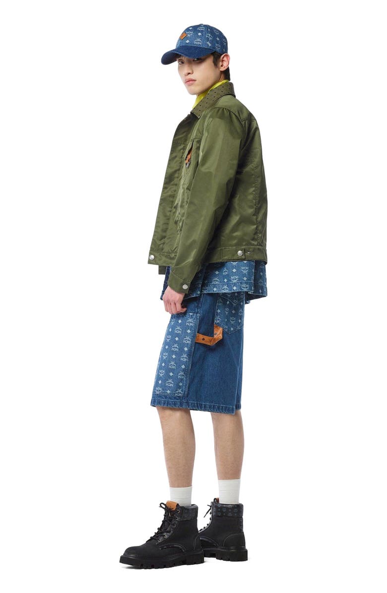 MCM Jacket in ECONYL<sup>®</sup> and Monogram Print Leather, Alternate, color, 