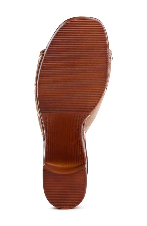 Rag & Co Cartera Suede High Block Heel Clogs In Tan In Tan