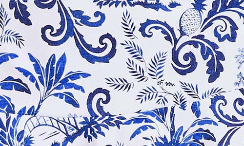 Tommy Bahama Terrazzo Tile High Waist Skirted Bikini Bottoms In Mountain Bluebell