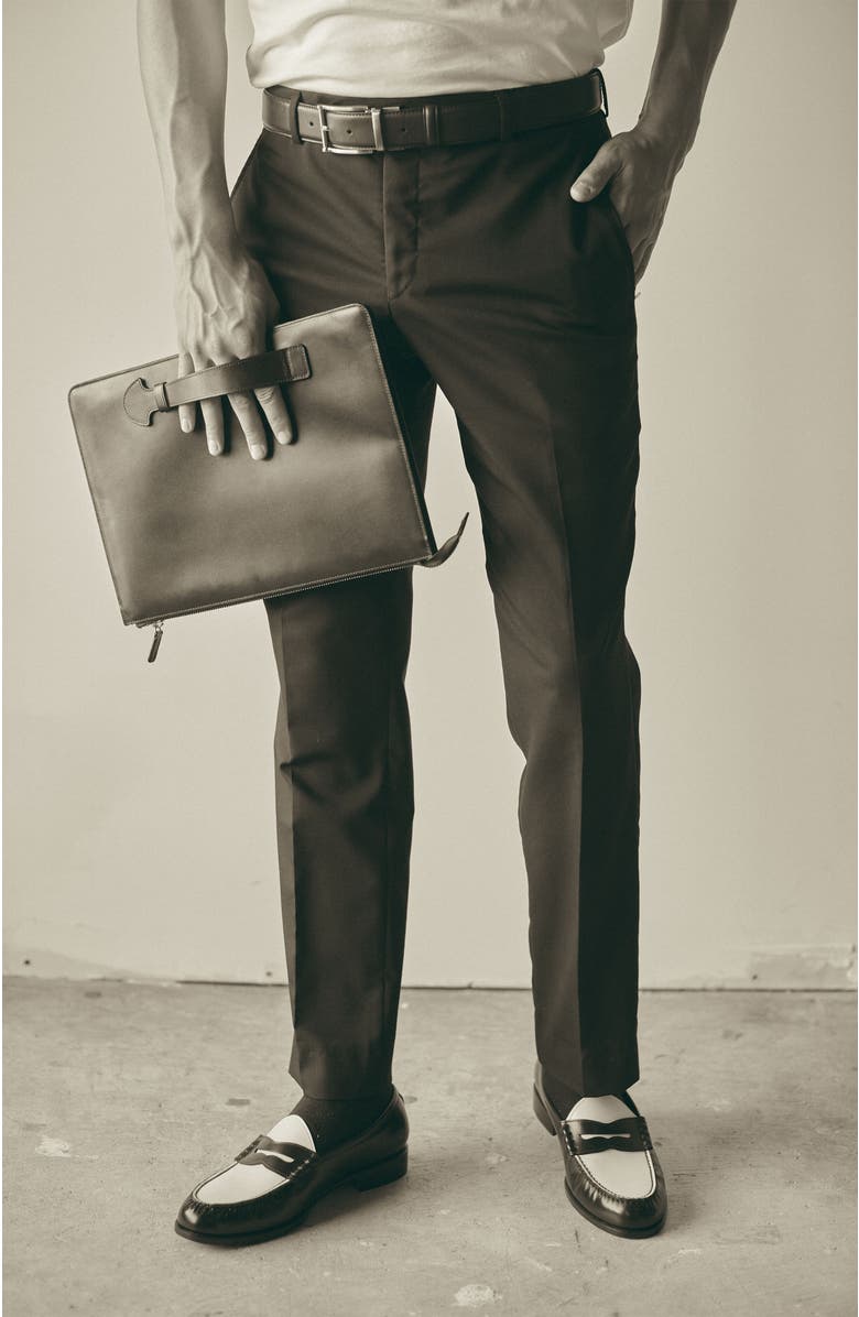 Anthony Veer Como Penny Loafer, Alternate, color, Black White