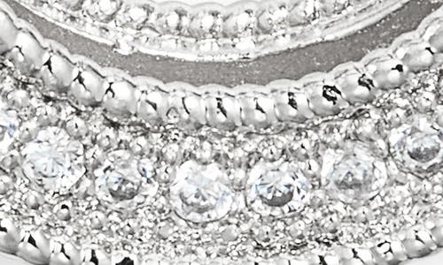 Child Of Wild Art Deco Pavé Hoop Earrings In Silver