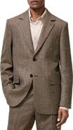 Burberry Check Wool Linen Blend Sloane Tailored Jacket