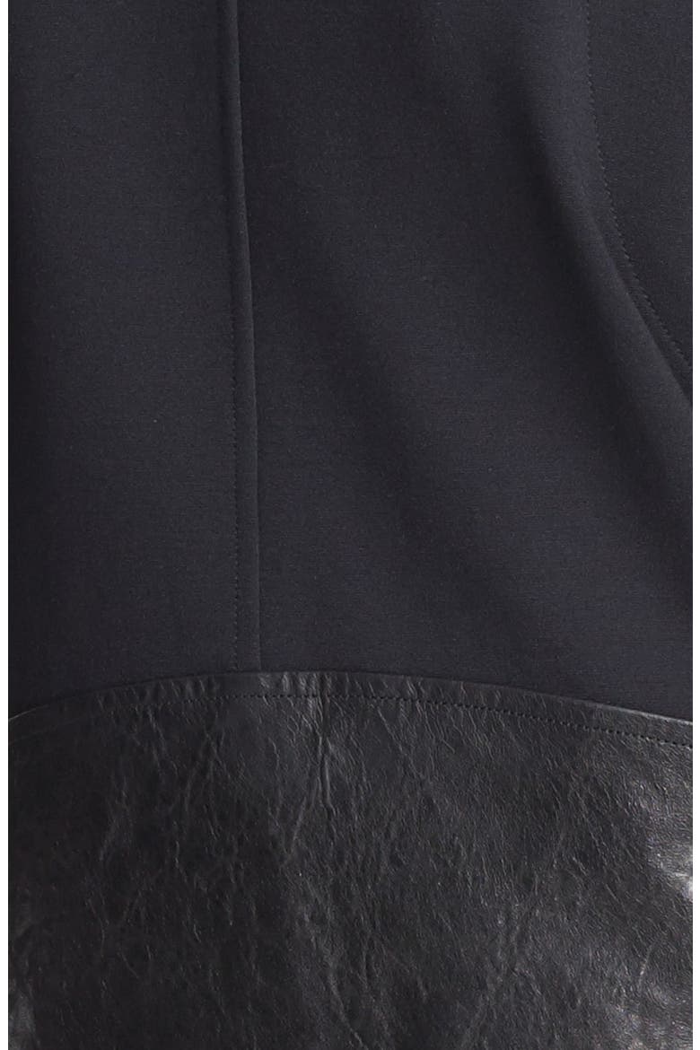 'Leandra' Leather Vest, Alternate, color, BLACK