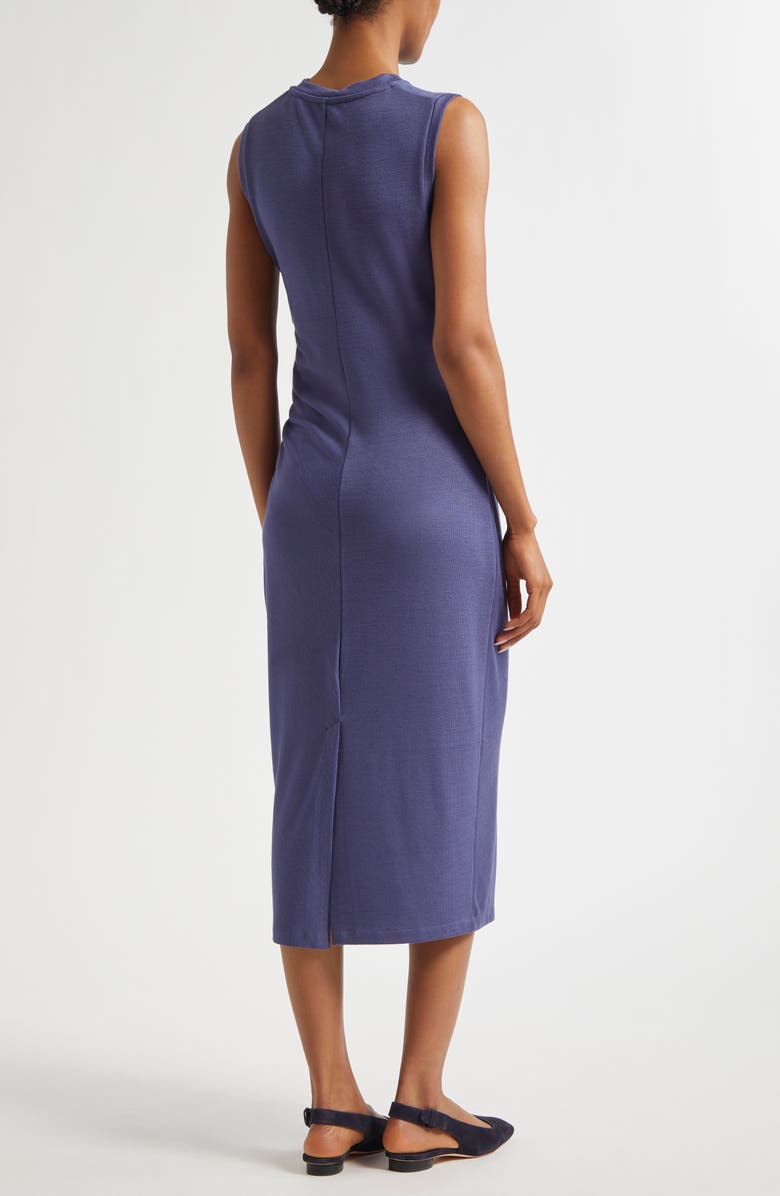 Vince Side Ruched Sleeveless Knit Midi Dress, Alternate, color, Dk Peri