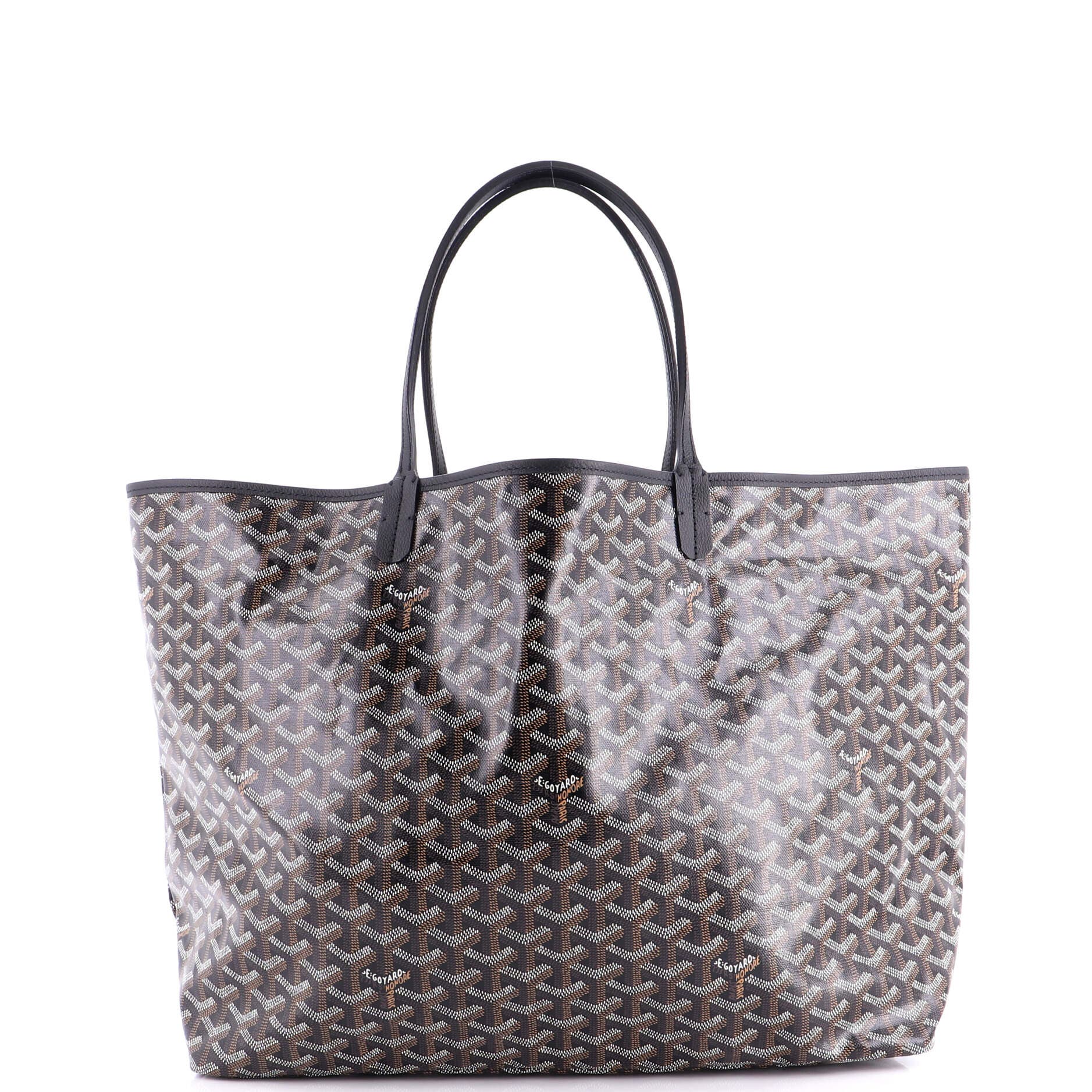 Pre-Owned Goyard Saint Louis Tote Coated Canvas GM, Alternate, color, Black