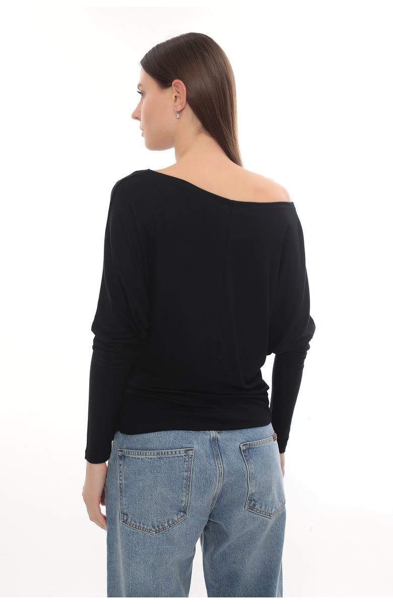 Monlicia Luna Long Sleeve Stretch Fall Top, Alternate, color, Black