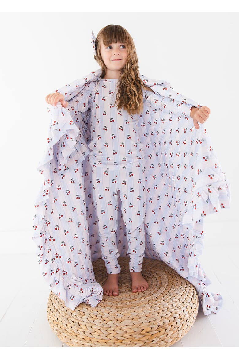 Ruffle Pajama Set, Alternate, color, Multicolored