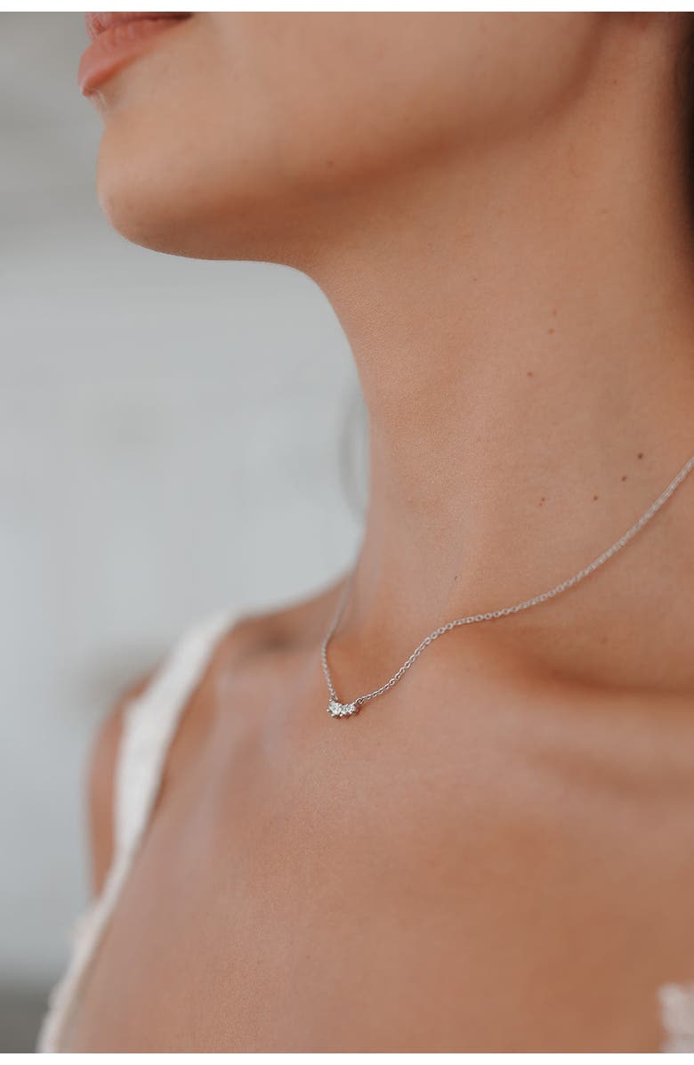 Untamed Petals Annie Crystal Necklace, Alternate, color, Silver