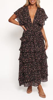 Petal & Pup Wendi Print Tiered Maxi Dress