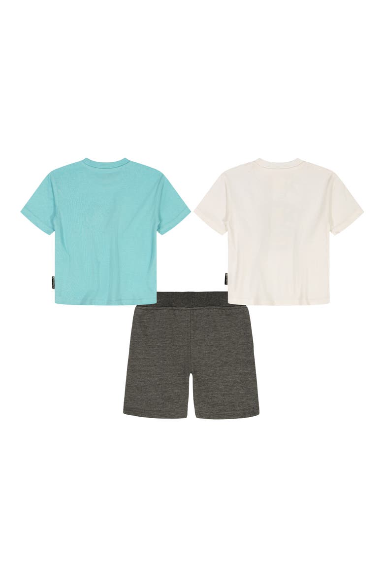 Kids' 3-Pack Assorted T-Shirts & Shorts Set, Alternate, color, WHITE MULTI