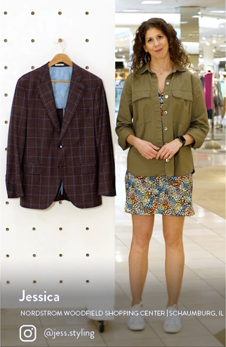 Windowpane Slub Wool Blend Sport Coat, sales video thumbnail